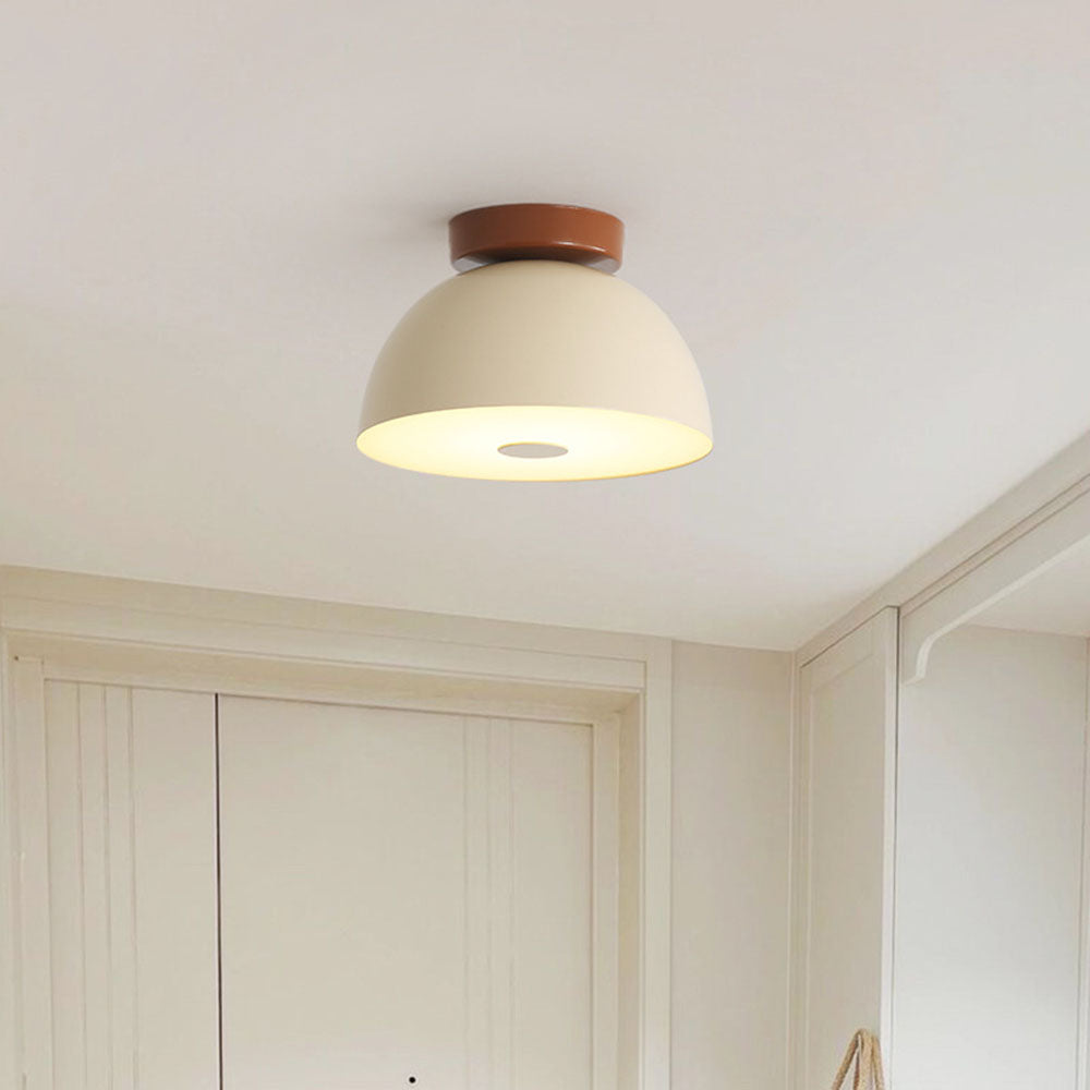 Lampada da soffitto Alins – Metallo – Bianco – Ø 30 cm – Minimalista per soggiorno e corridoio