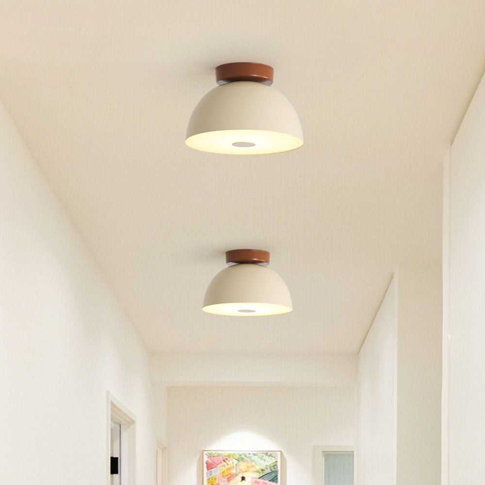Lampada da soffitto Alins – Metallo – Bianco – Ø 30 cm – Minimalista per soggiorno e corridoio