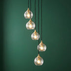 Lampadario a Cascata Allegra 5 Luci in Ottone