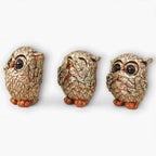 Trio di Gufi Dorati Alliem