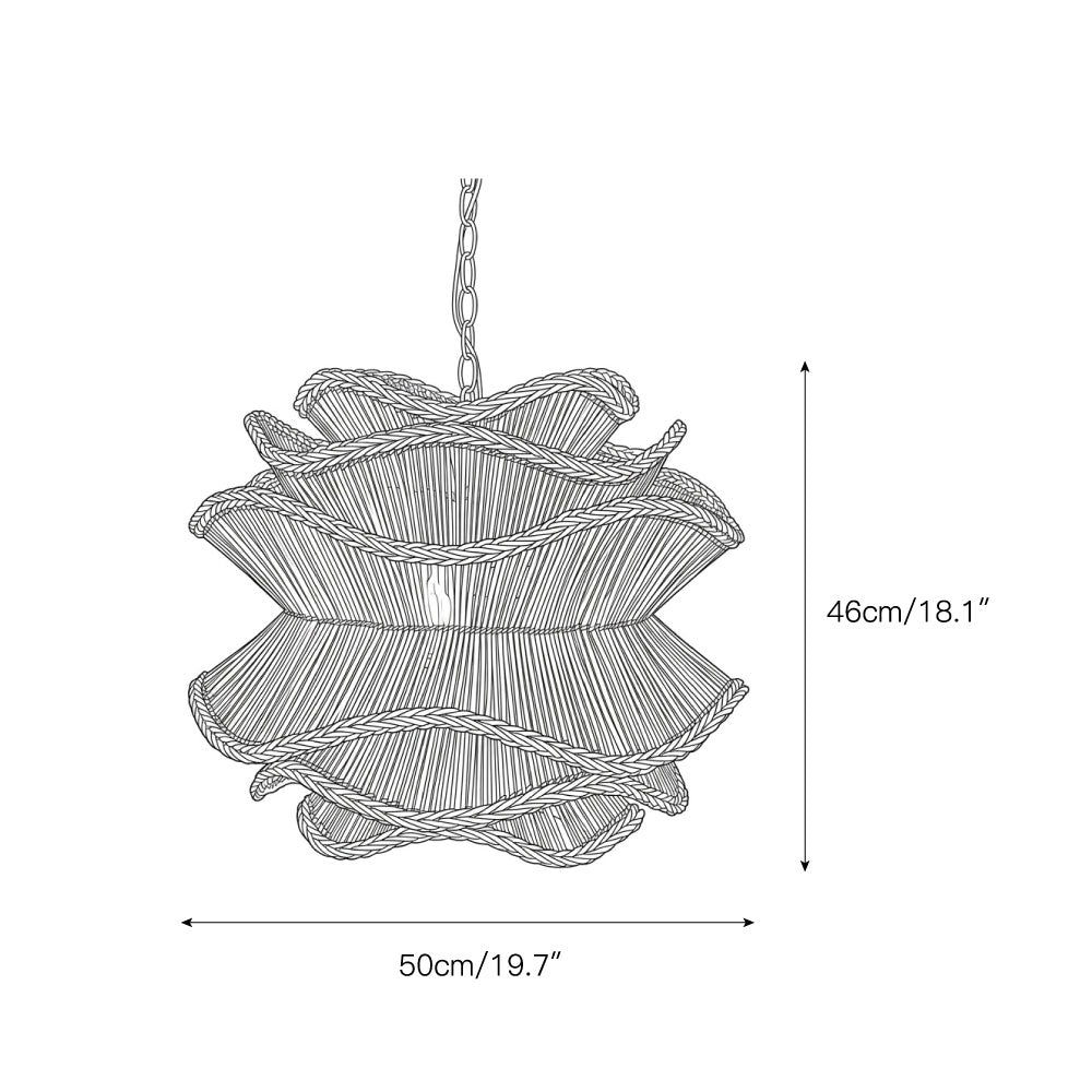 Lampadario in Rattan Alondra
