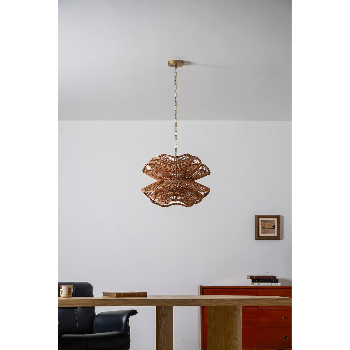Lampadario in Rattan Alondra