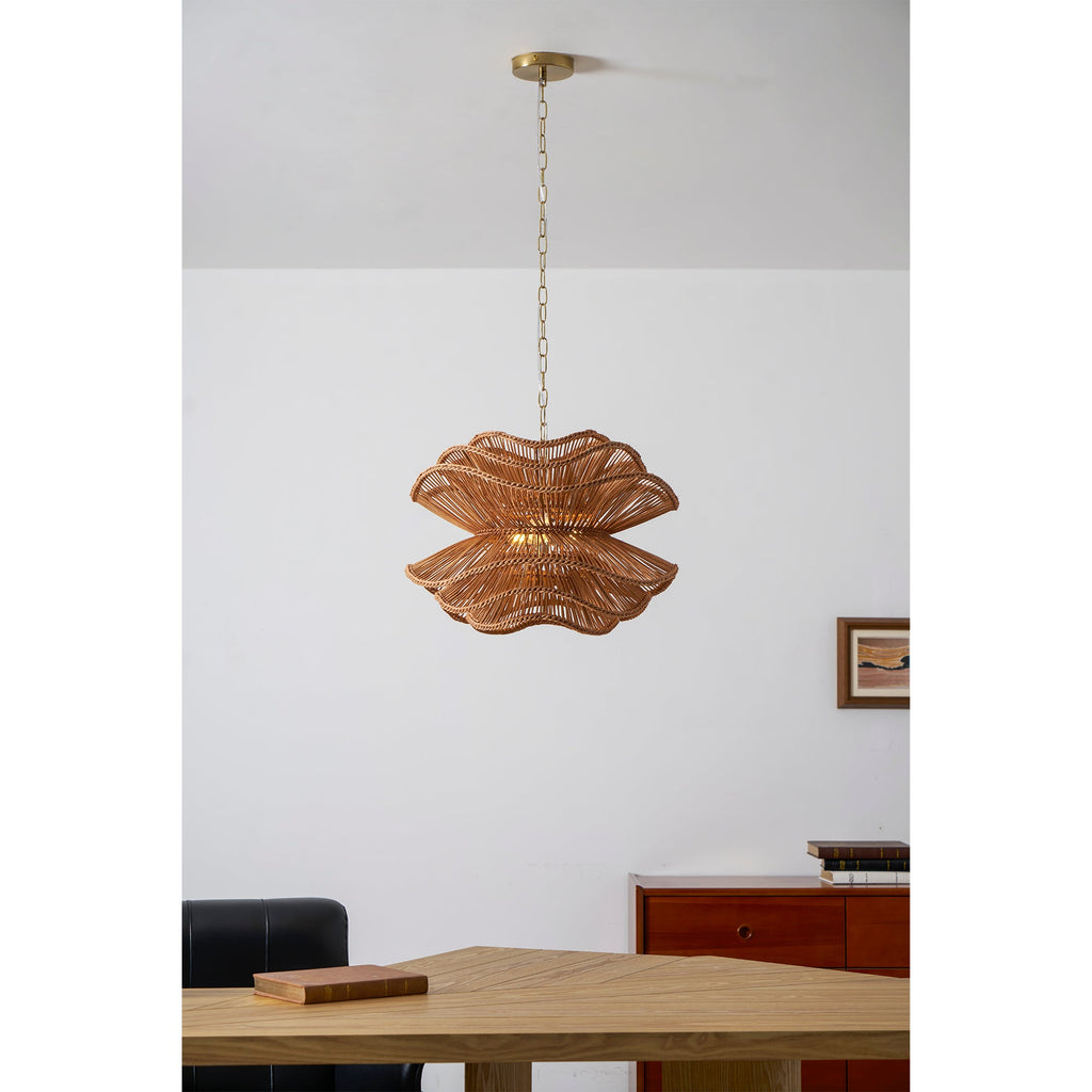 Lampadario in Rattan Alondra