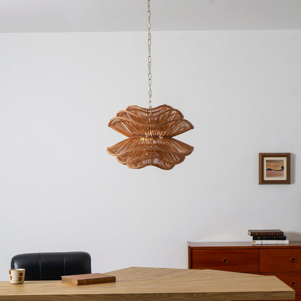 Lampadario in Rattan Alondra