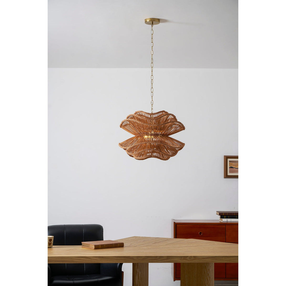 Lampadario in Rattan Alondra