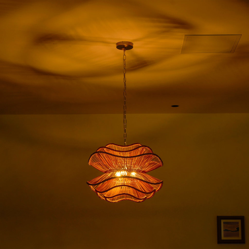 Lampadario in Rattan Alondra