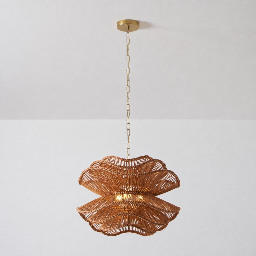 Lampadario in Rattan Alondra