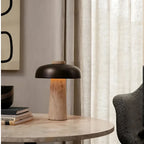 Alto Lampada da Tavolo – Travertino – Beige – Minimalista – 20W – Illuminazione Elegante per Ambienti