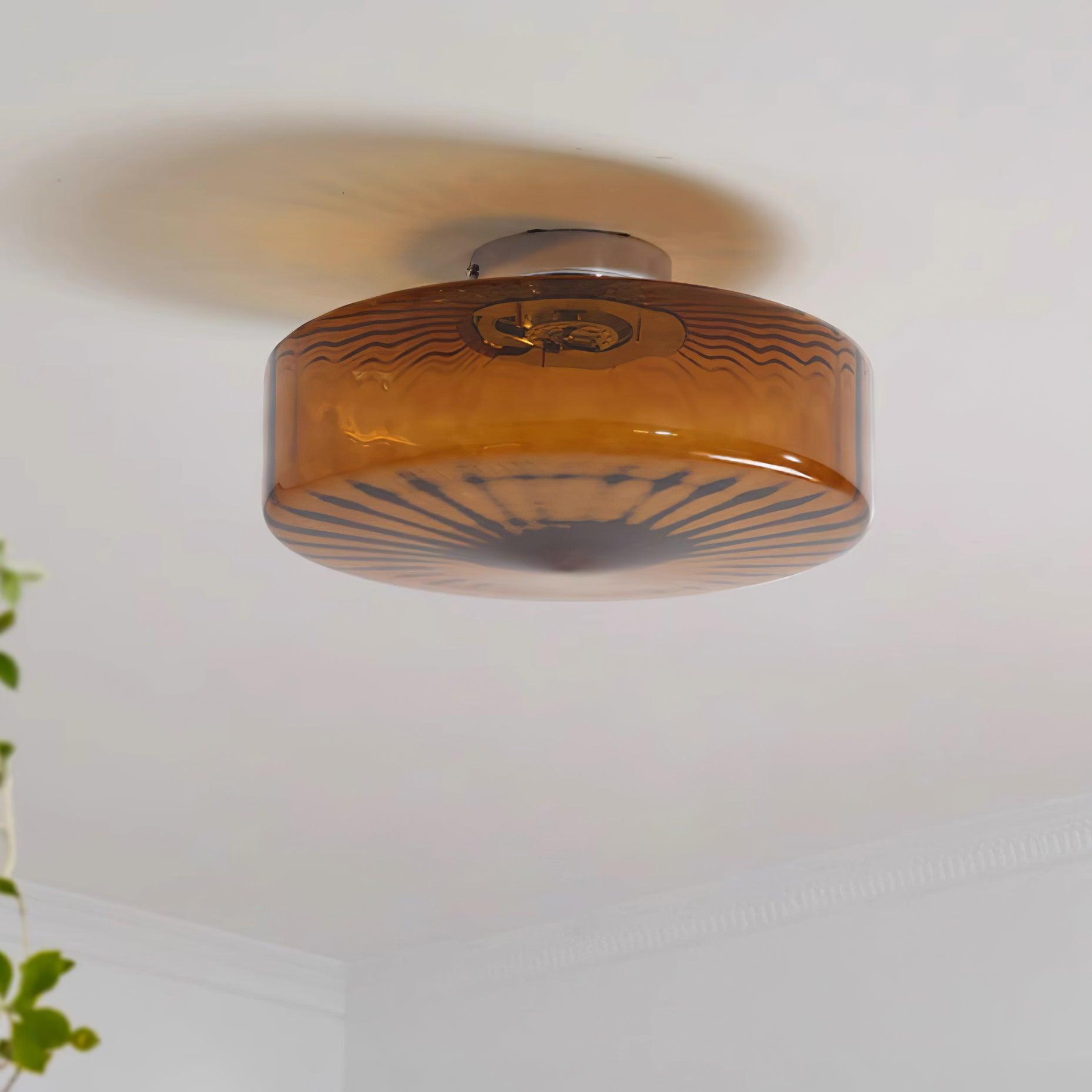 Luce da Soffitto in Vetro Ambra di Giugno