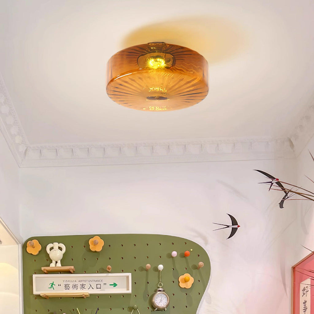 Luce da Soffitto in Vetro Ambra di Giugno