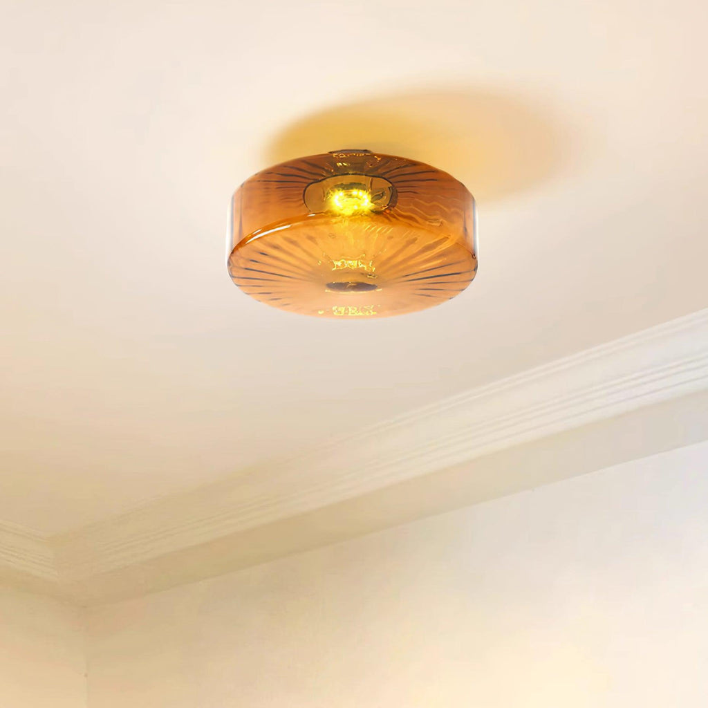 Luce da Soffitto in Vetro Ambra di Giugno