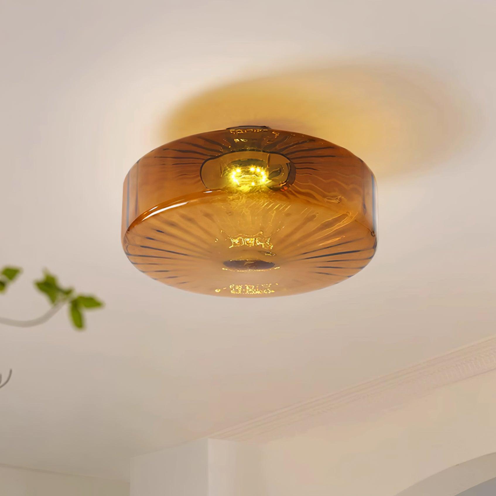 Luce da Soffitto in Vetro Ambra di Giugno