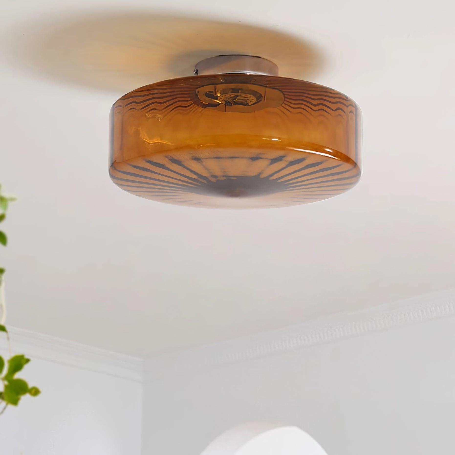 Luce da Soffitto in Vetro Ambra di Giugno