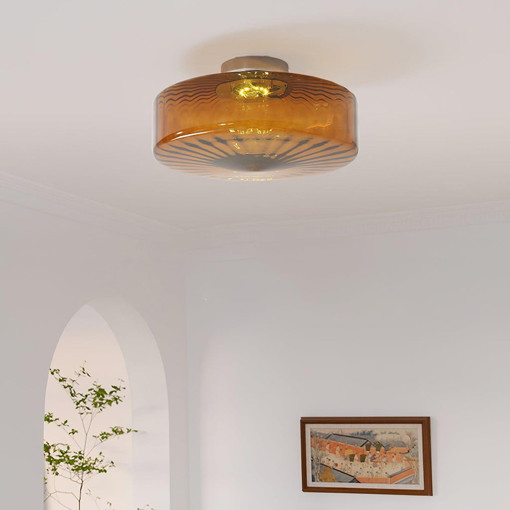 Luce da Soffitto in Vetro Ambra di Giugno