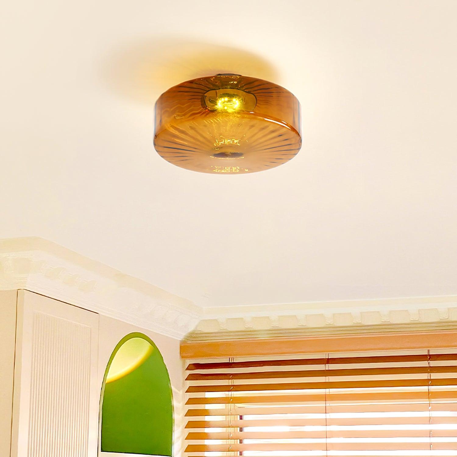 Luce da Soffitto in Vetro Ambra di Giugno
