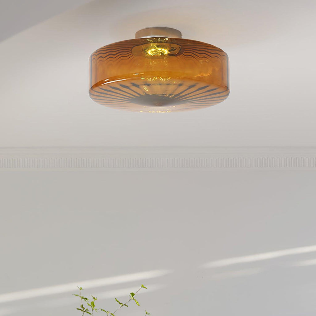 Luce da Soffitto in Vetro Ambra di Giugno