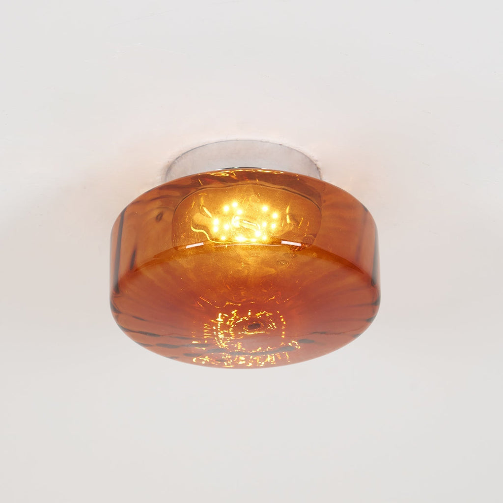 Luce da Soffitto in Vetro Ambra di Giugno