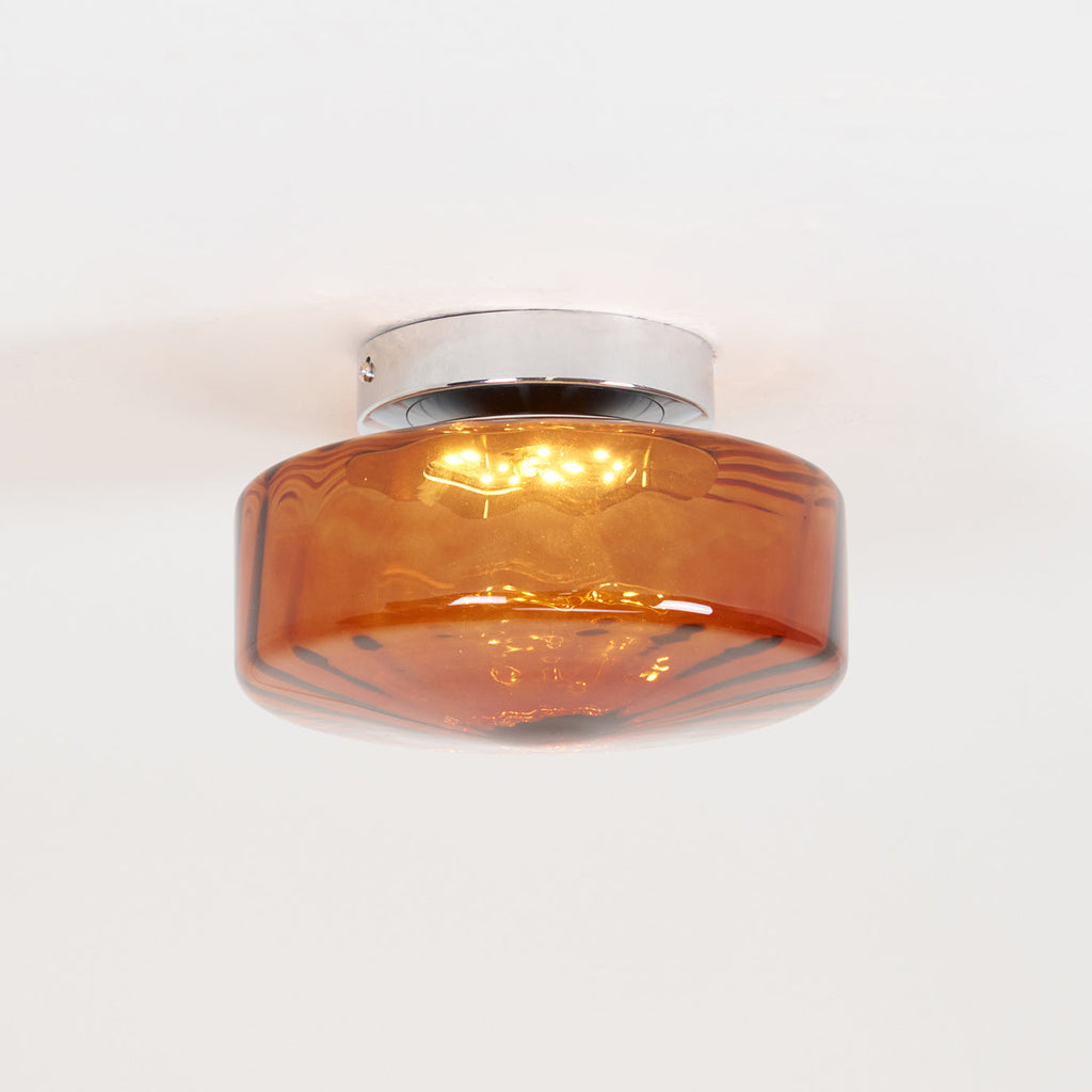 Luce da Soffitto in Vetro Ambra di Giugno