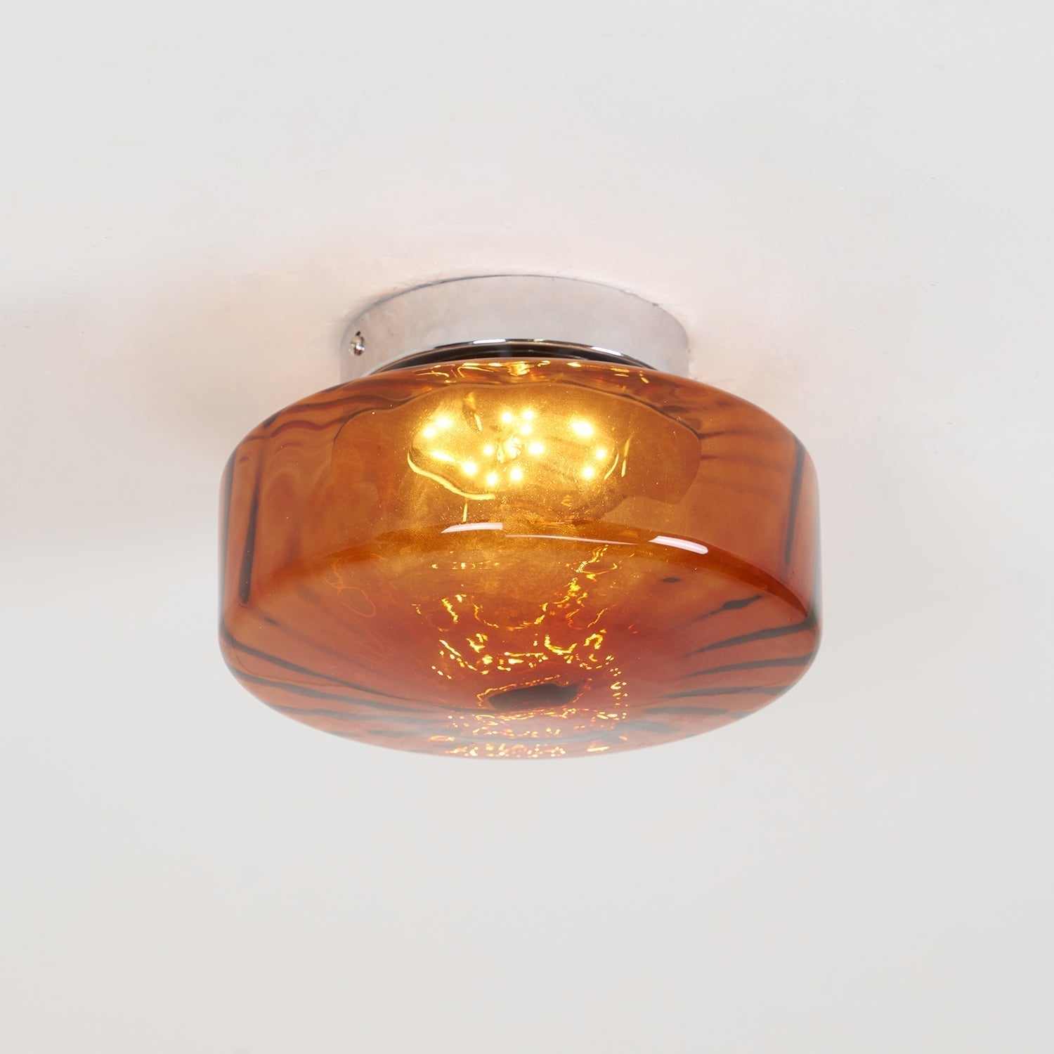 Luce da Soffitto in Vetro Ambra di Giugno