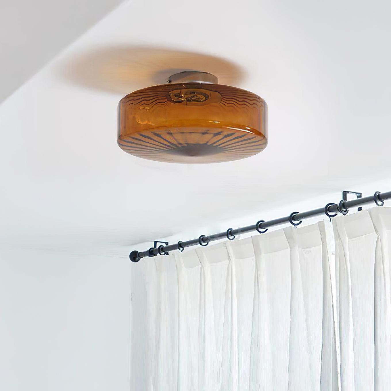 Luce da Soffitto in Vetro Ambra di Giugno
