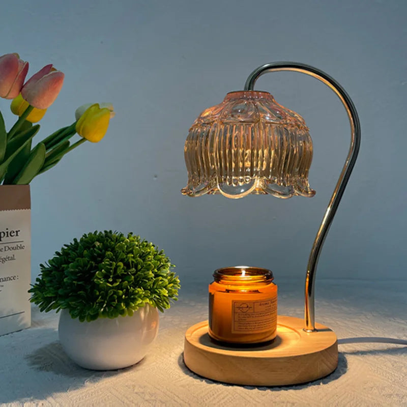 GlowStone - Elegante lampada da tavolo con design unico in vetro per un arredamento elegante