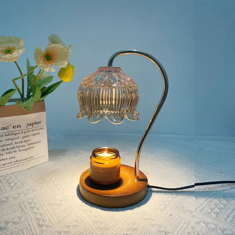 GlowStone - Elegante lampada da tavolo con design unico in vetro per un arredamento elegante