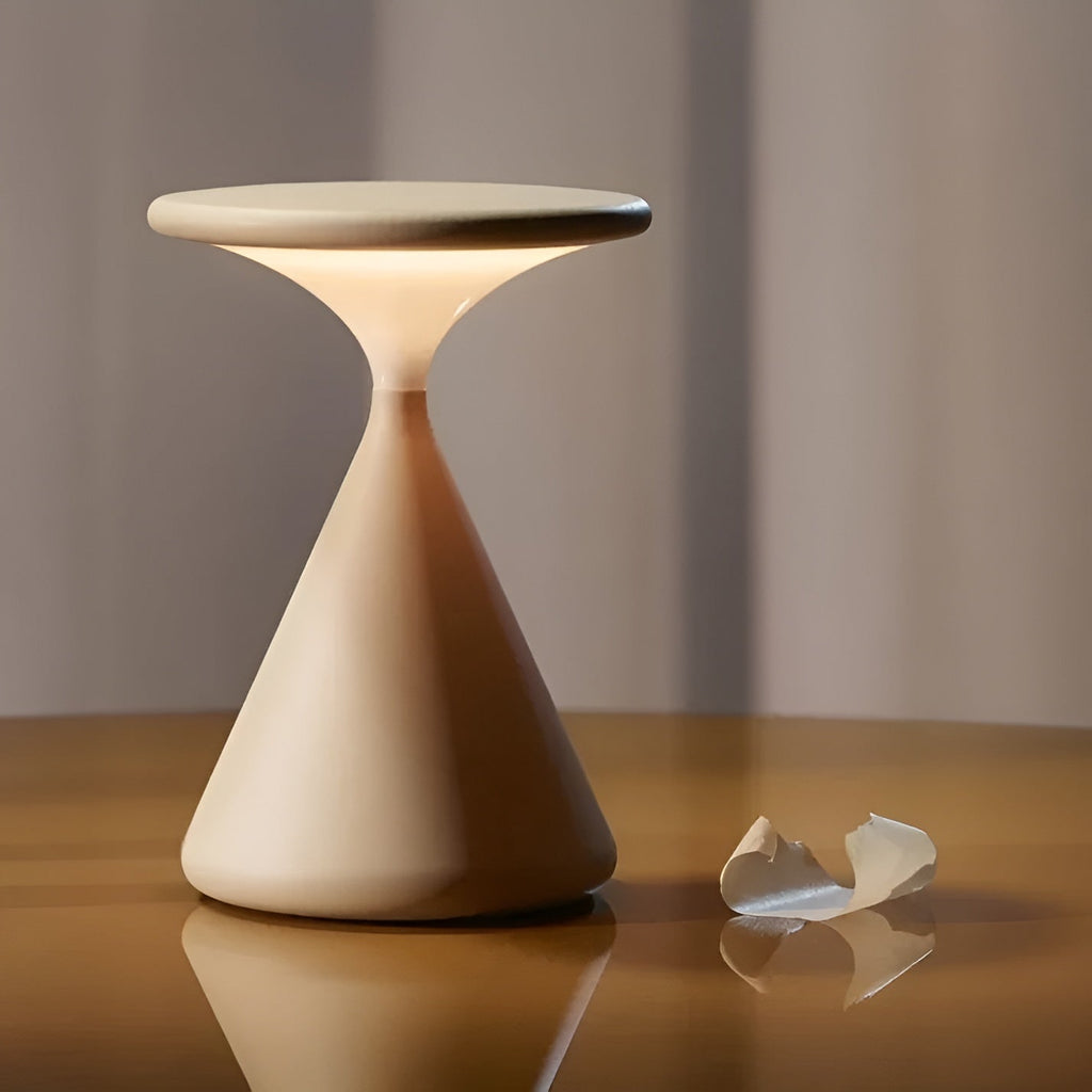Lampada da tavolo LED senza fili – Dimmerabile e ricaricabile con design a clessidra