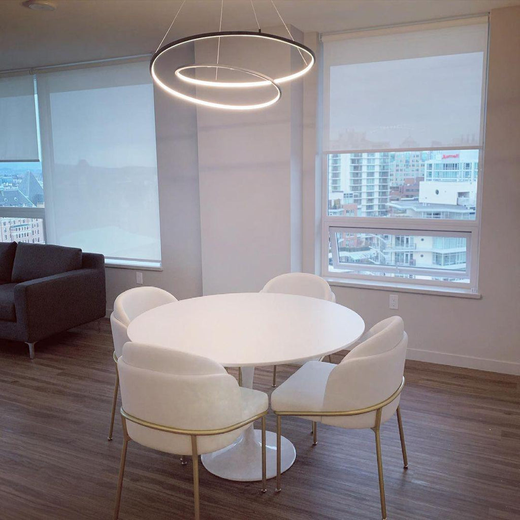 Lustra Lux Lampadario in Alluminio e Vetro Moderno