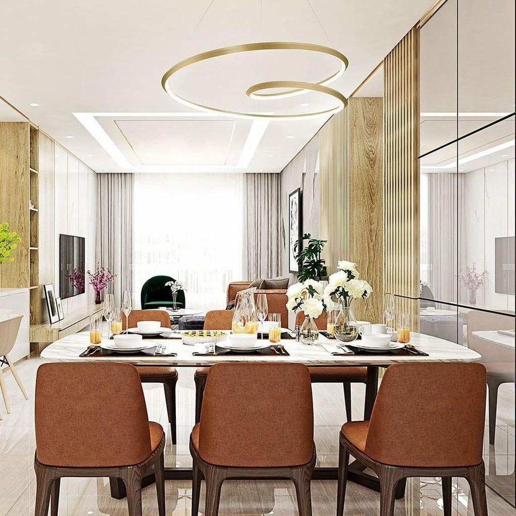 Lustra Lux Lampadario in Alluminio e Vetro Moderno