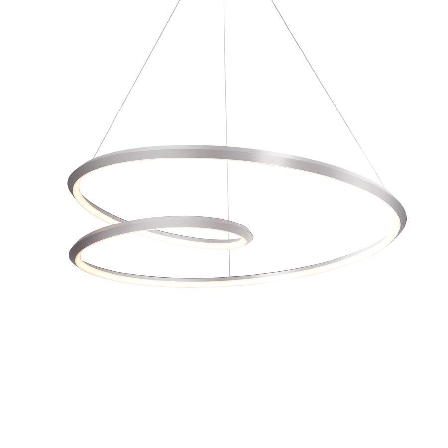 Lustra Lux Lampadario in Alluminio e Vetro Moderno