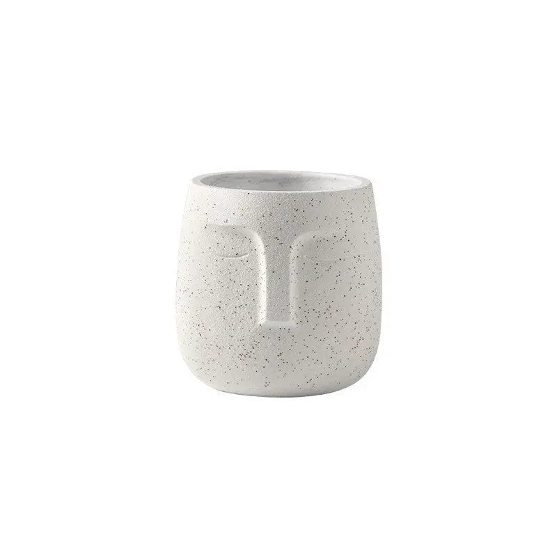 Vaso per Piante con Volto Sculptato Amra