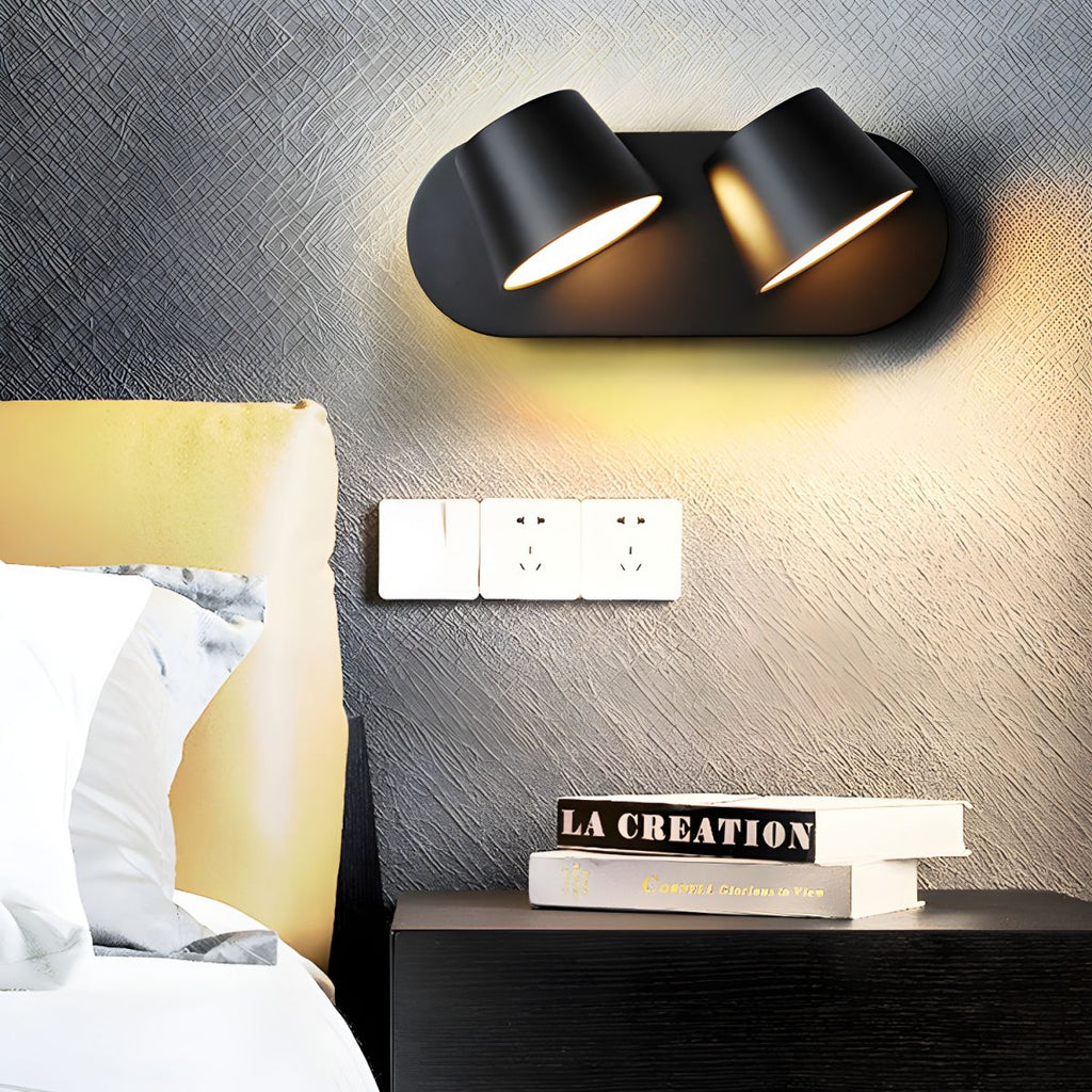 Lampada da Parete Plug-in con Testa Regolabile