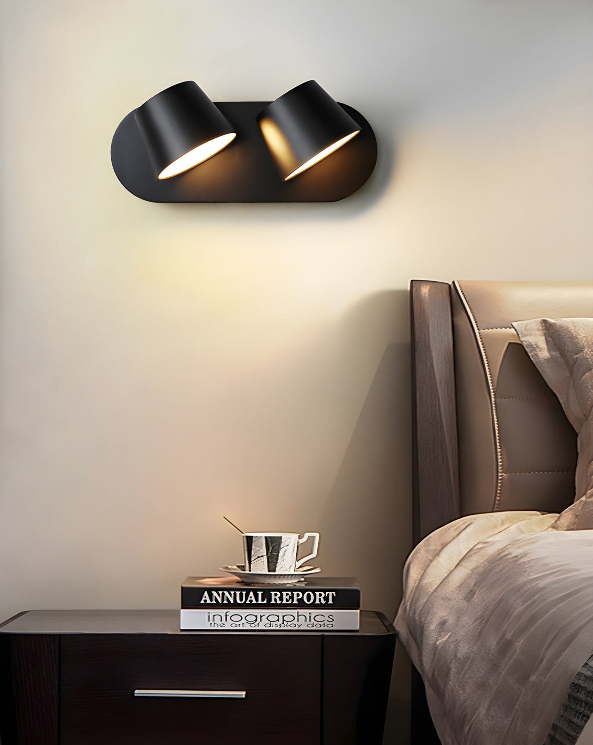 Lampada da Parete Plug-in con Testa Regolabile