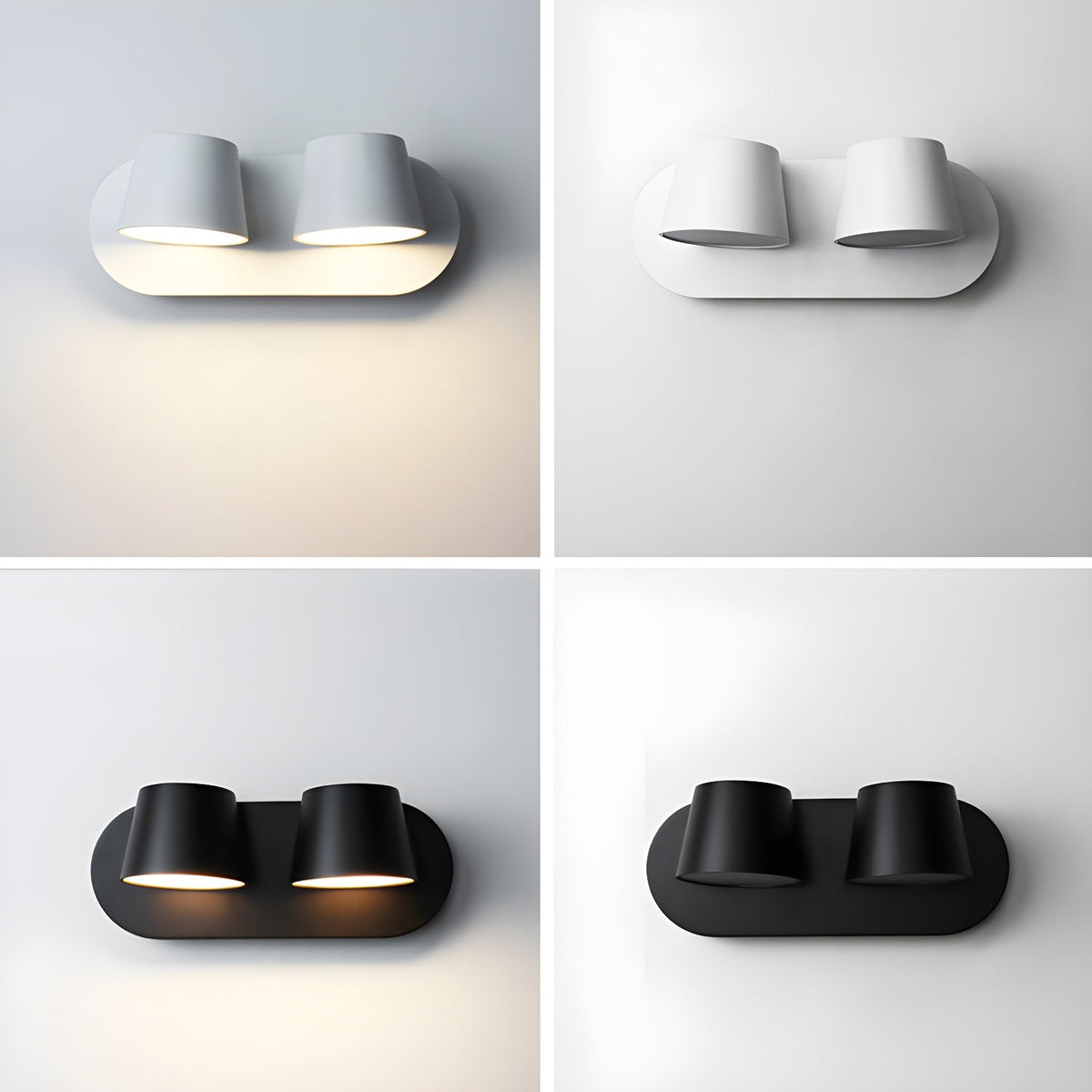 Lampada da Parete Plug-in con Testa Regolabile