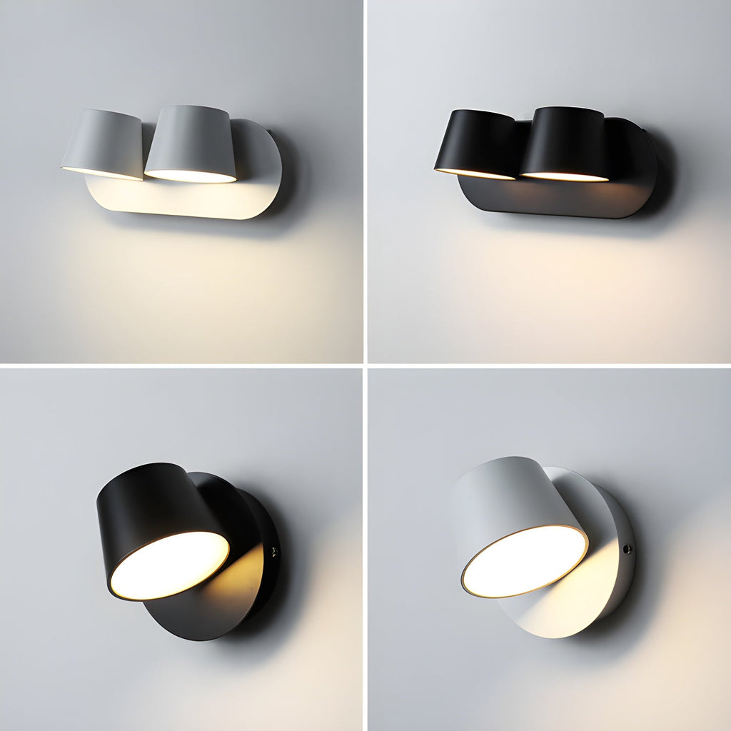 Lampada da Parete Plug-in con Testa Regolabile