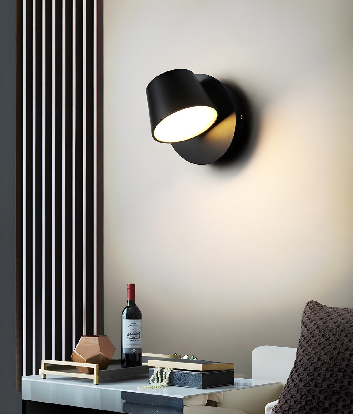 Lampada da Parete Plug-in con Testa Regolabile