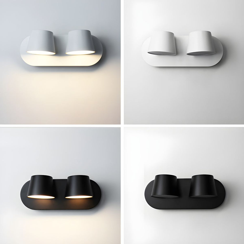 Lampada da Parete Plug-in con Testa Regolabile