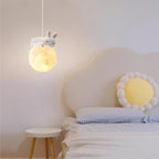 Lustra Lampada a Sospensione Orso Luna Bambini Stanza