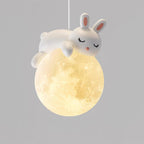 Lustra Lampada a Sospensione Orso Luna Bambini Stanza