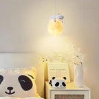 Lustra Lampada a Sospensione Orso Luna Bambini Stanza