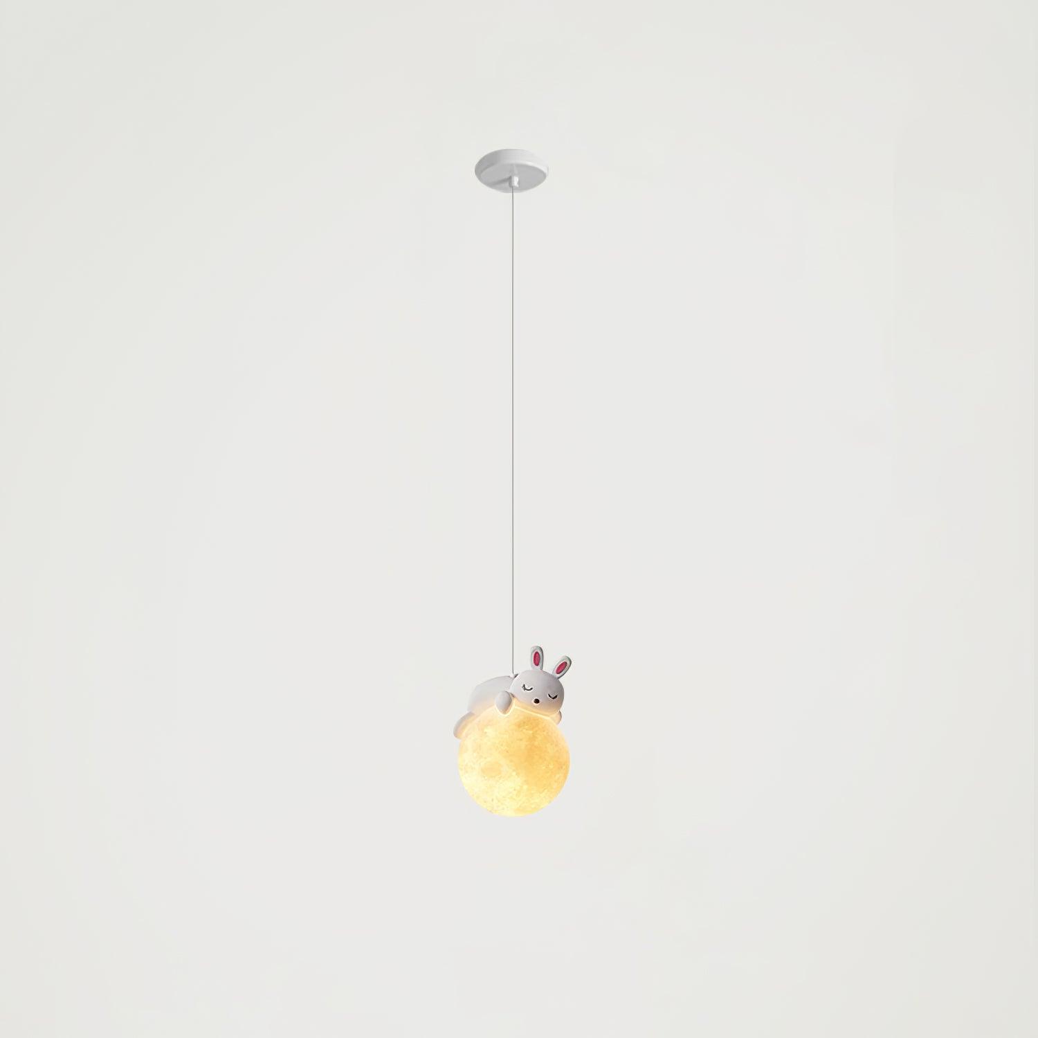 Lustra Lampada a Sospensione Orso Luna Bambini Stanza