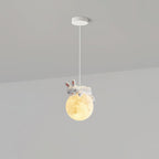 Lustra Lampada a Sospensione Orso Luna Bambini Stanza