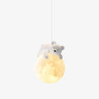 Lustra Lampada a Sospensione Orso Luna Bambini Stanza