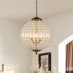 Lampadario in Cristallo Anticato a Globo
