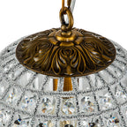 Lampadario in Cristallo Anticato a Globo