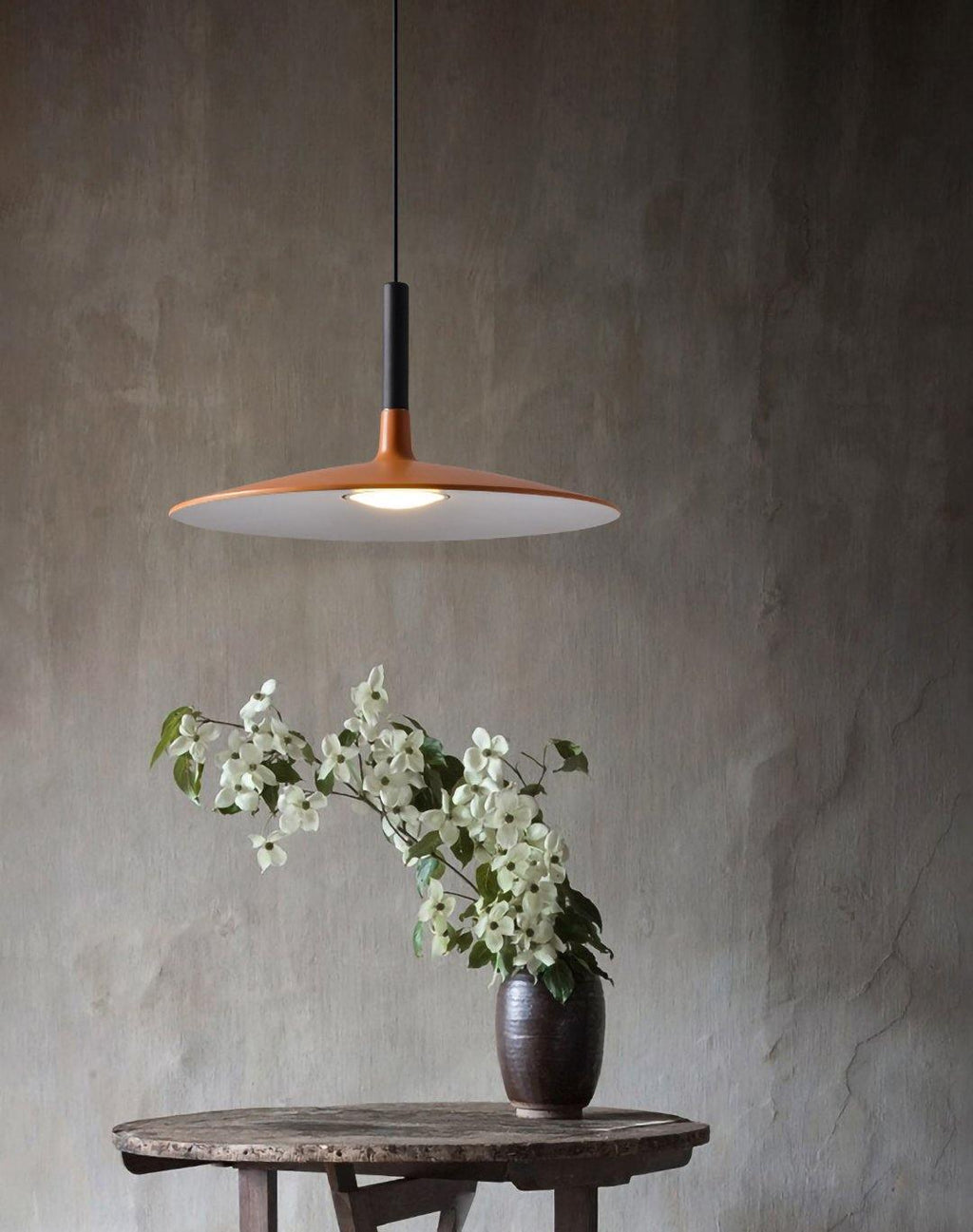 Larkin White Saucer Pendant Light