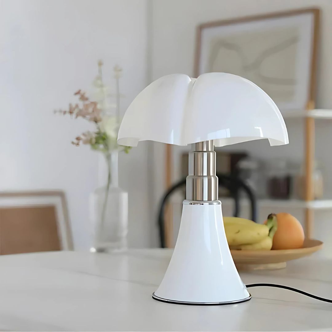 Lampada da tavolo Arelle – Alluminio – Nero/Bianco – Ø 28 cm – Design moderno, lampada da tavolo LED