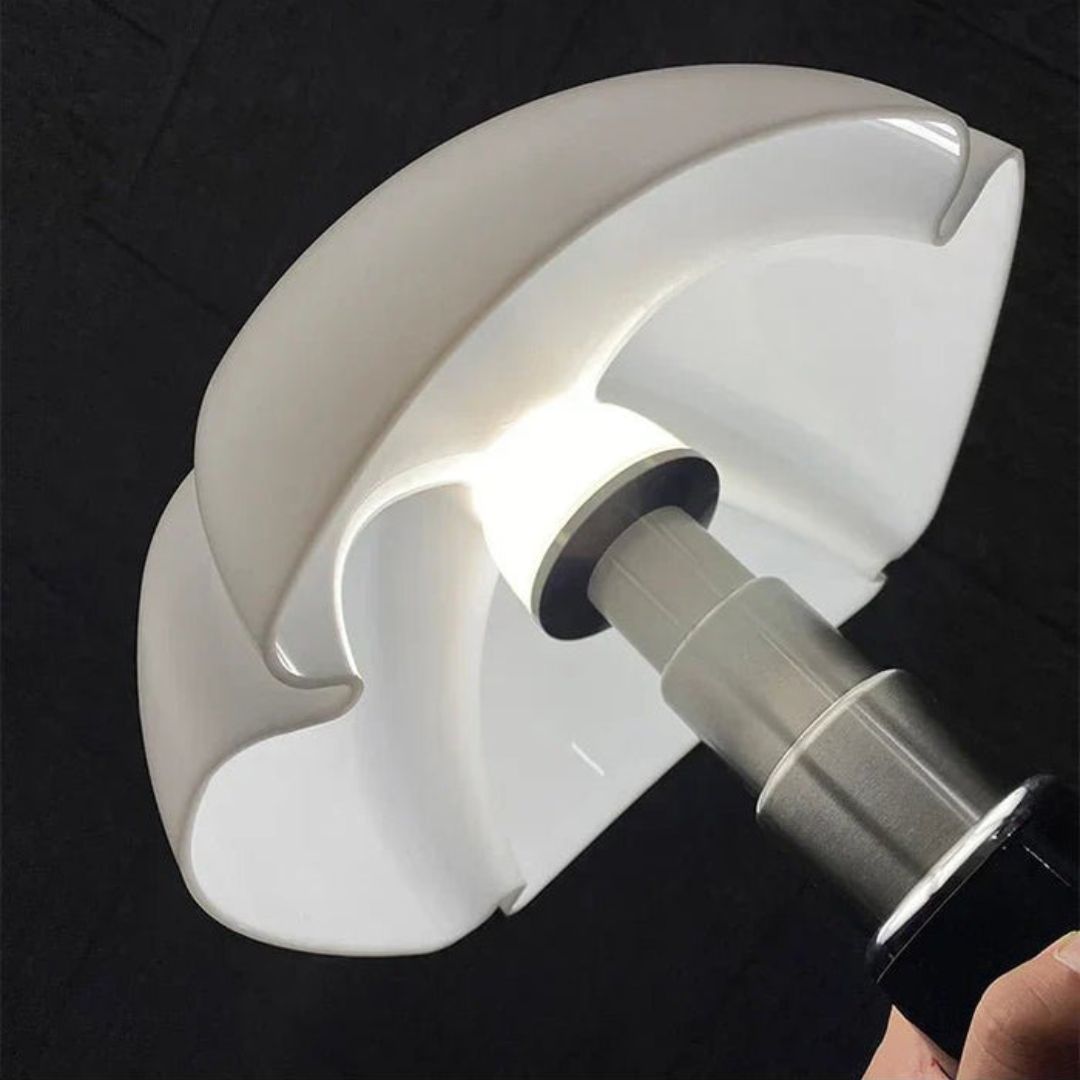 Lampada da tavolo Arelle – Alluminio – Nero/Bianco – Ø 28 cm – Design moderno, lampada da tavolo LED