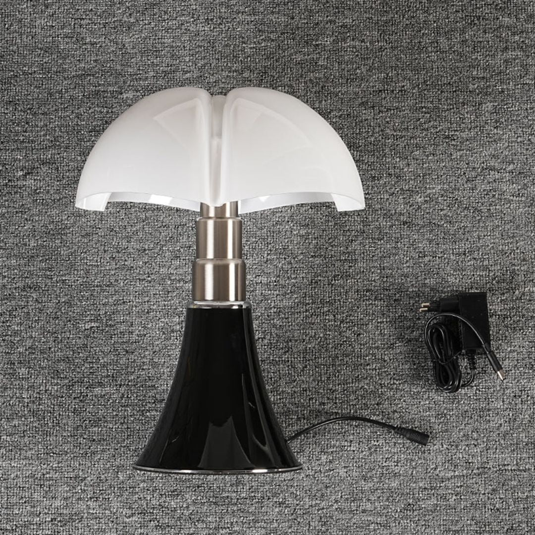 Lampada da tavolo Arelle – Alluminio – Nero/Bianco – Ø 28 cm – Design moderno, lampada da tavolo LED