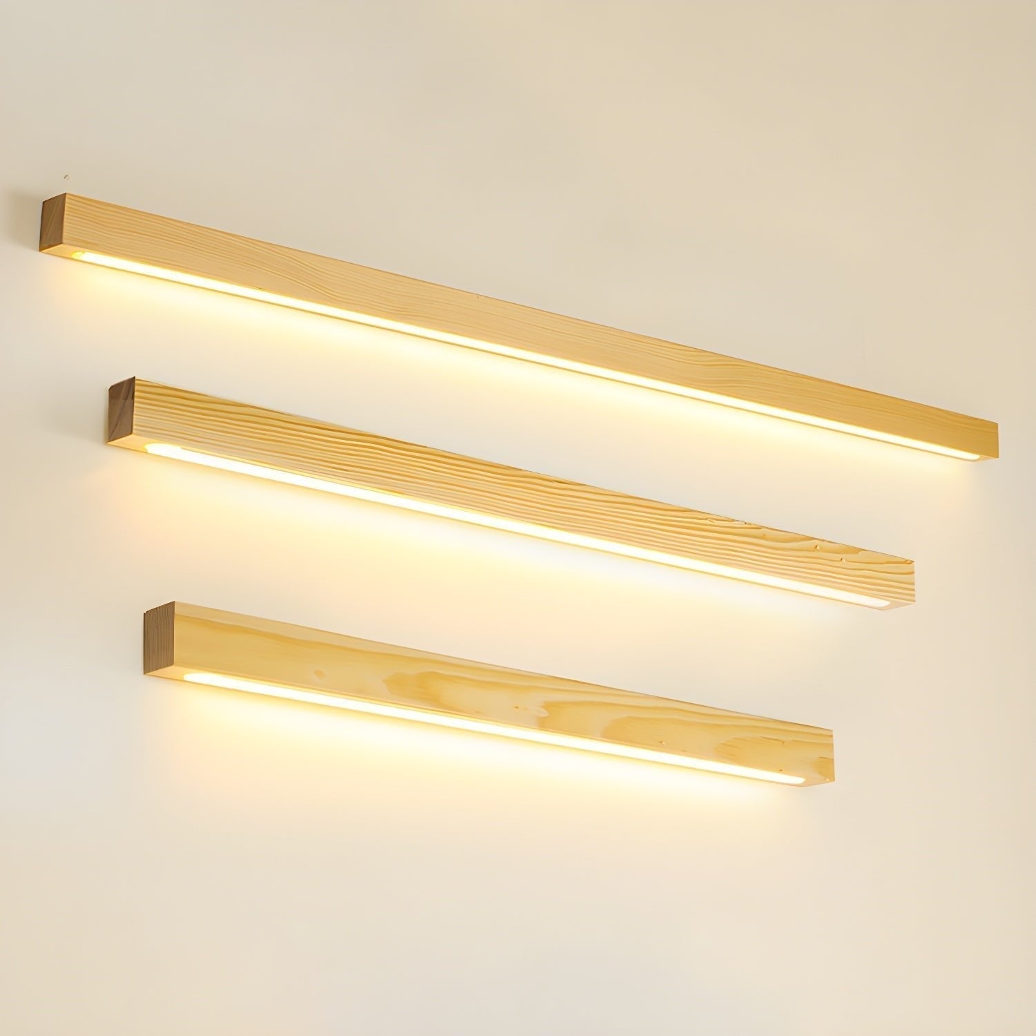 Lustra Applique Lineare in Legno Minimalista LED